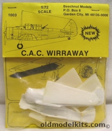 Beechnut 1/72 Commonwealth Wirraway - Bagged, 1003 plastic model kit